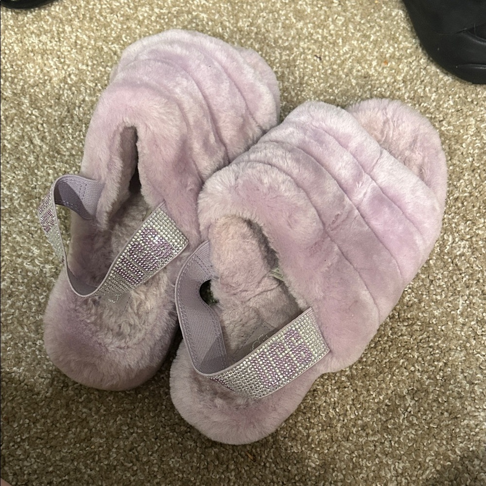 UGG Lavender Fuzzy Slippers